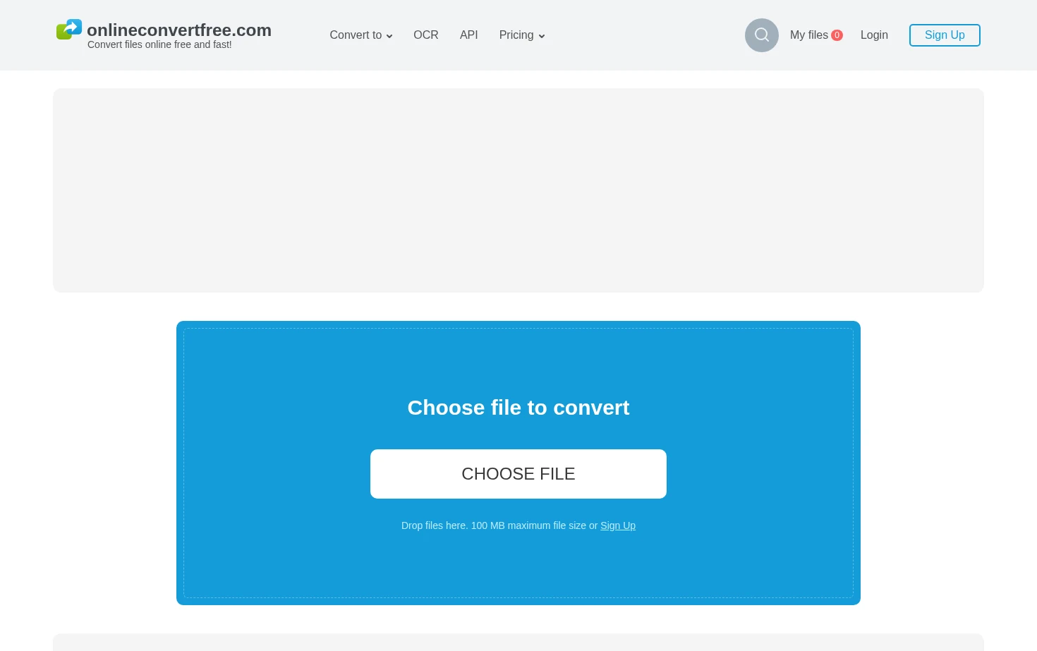 OnlineConvertFree 页面快照